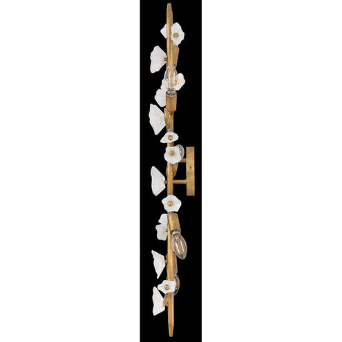 Azalea 5 Light 8 inch Distressed Brass Sconce Wall Light