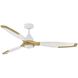 Aileron 60 inch Matte White with Heritage Brass with Matte White Blades Smart Fan