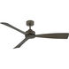 Coastal Elements Iver 56 inch Metallic Matte Bronze Fan, Dual Mount