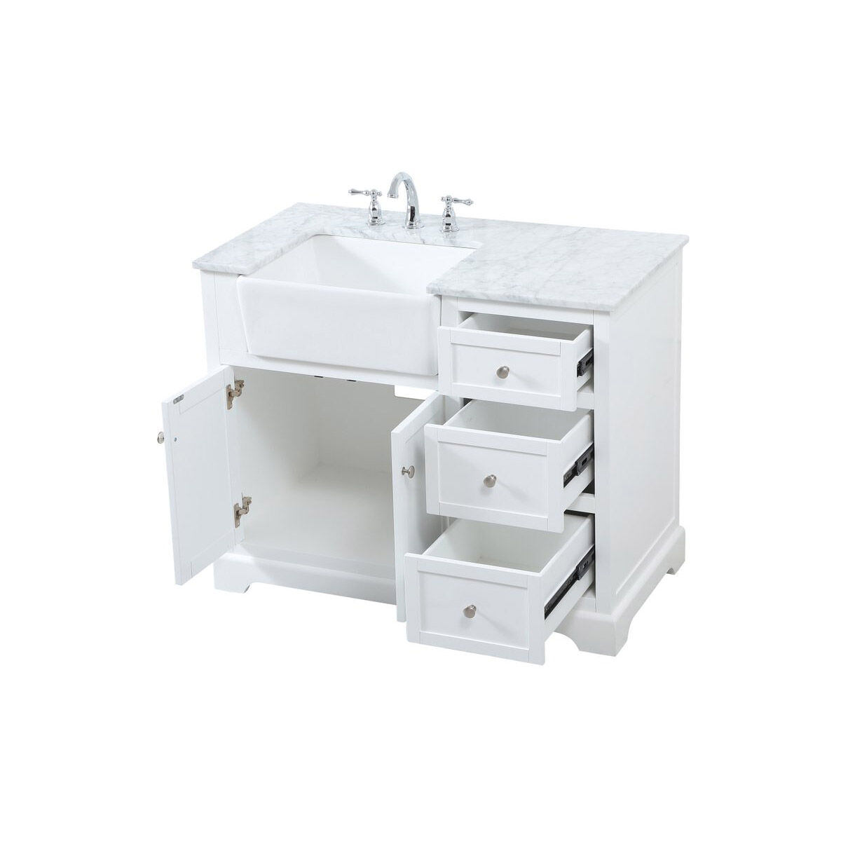 Franklin 42 X 22 X 35 inch White Bathroom Vanity Cabinet