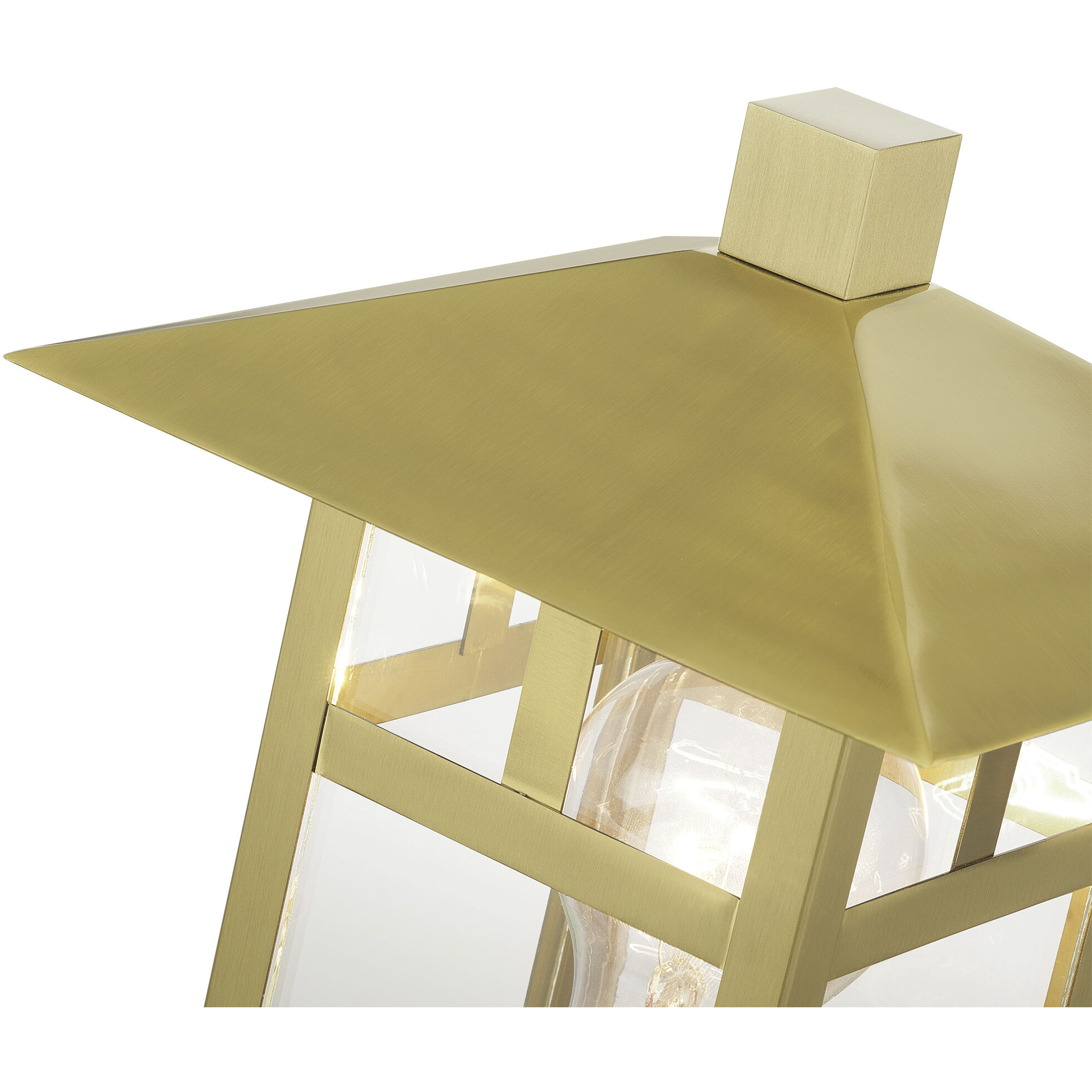 Crestlake 1 Light 11.75 inch Satin Gold Outdoor Post Top Lantern