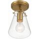 Voss 1 Light 5.75 inch Luxe Gold Semi Flush Ceiling Light