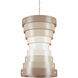 Graduation 6 Light 20 inch Taupe/Champagne Chandelier Ceiling Light, Small