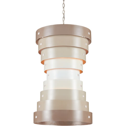 Graduation 6 Light 20 inch Taupe/Champagne Chandelier Ceiling Light, Small