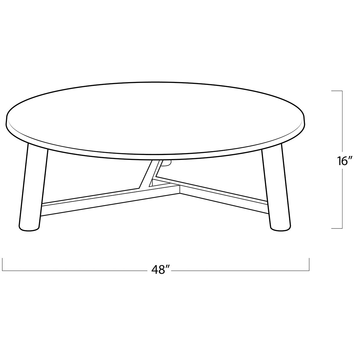 Sonoma 48 X 48 inch Black Coffee Table
