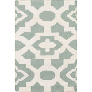 Market Place 36 X 24 inch Teal, Cream Rug