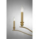 Transitional 5 Light 42 inch Natural Brass Chandelier Ceiling Light