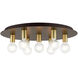 Hillview 7 Light 24 inch Bronze Flush Mount Ceiling Light