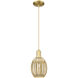 Preston 1 Light 6.25 inch Satin Gold Mini Pendant Ceiling Light in Mercury Glass