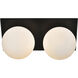 Jillian 2 Light 14 inch Black Bath Sconce Wall Light