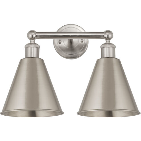 Ballston Cone 2 Light 17 inch Satin Nickel Bath Vanity Light Wall Light