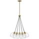 Rumi LED 22 inch Lacquered Brass Pendant Ceiling Light, Cluster