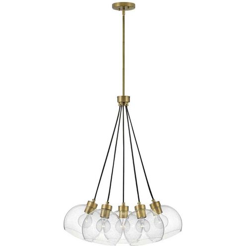 Rumi LED 22 inch Lacquered Brass Pendant Ceiling Light, Cluster
