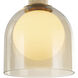 Juna 4 Light 44.1 inch Brass and Travertine Linear Island Pendant Ceiling Light