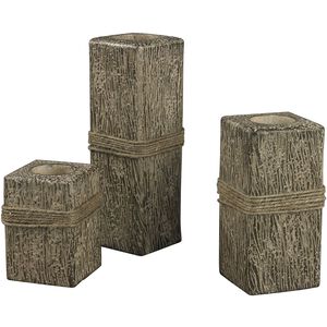 Trinidad 3 X 3 inch Candle Holders, Rope-wrapped