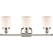 Ballston Small Bell LED 26 inch Polished Nickel Bath Vanity Light Wall Light in Matte White Glass