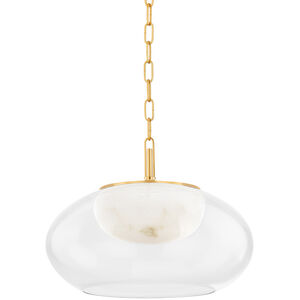 Moore LED 17 inch Aged Brass Pendant Ceiling Light