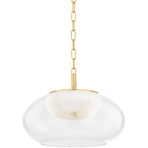 Moore LED 17 inch Aged Brass Pendant Ceiling Light