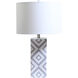 Canada 26 inch 100.00 watt Grey and White Table Lamp Portable Light