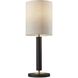 Hollywood 27 inch 100 watt Black with Antique Brass Accents Table Lamp Portable Light