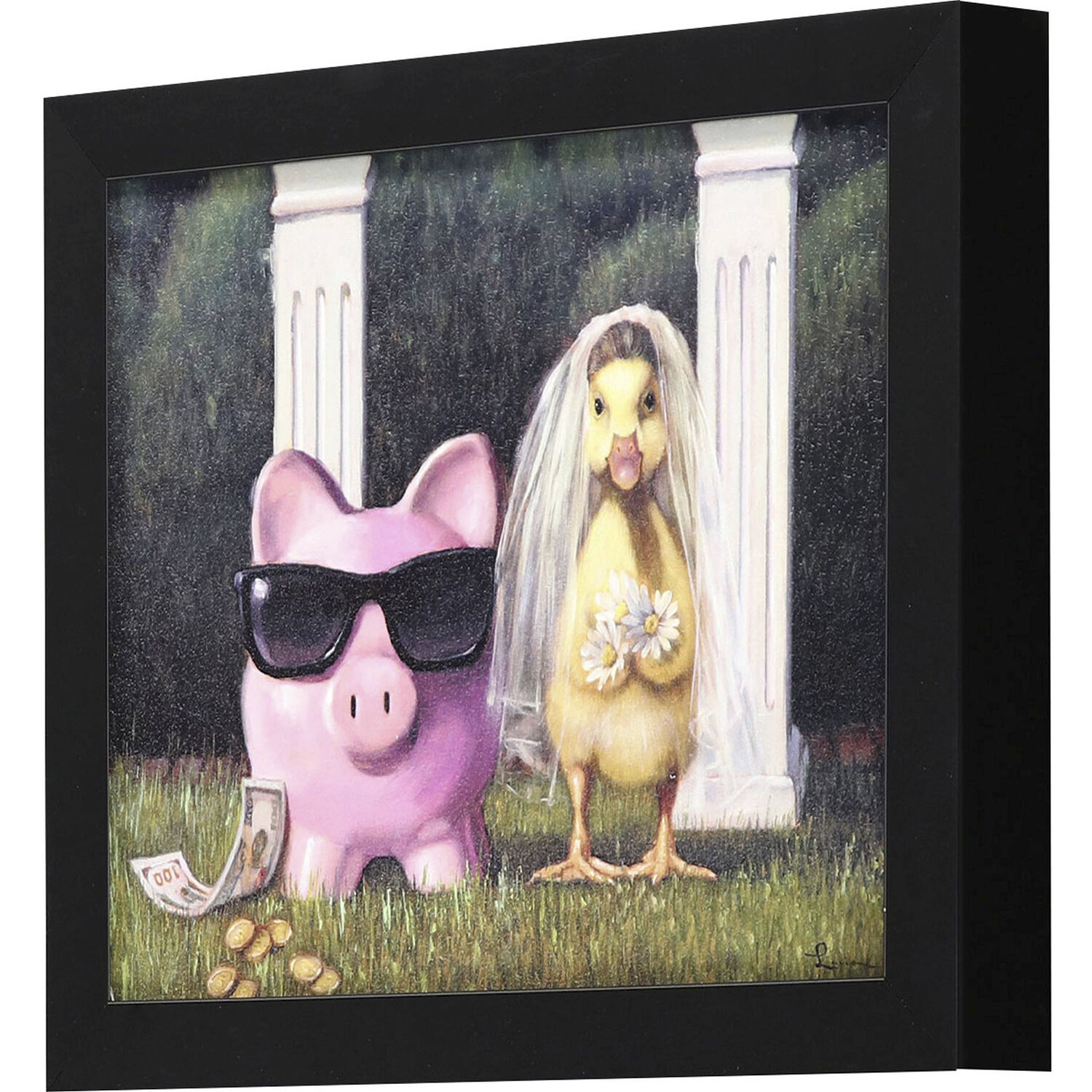 Animals 11 X 9 inch Non-Glass Framed Art, Propac