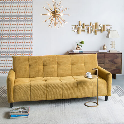 Large Biscuit Tufted Mustard Sofa