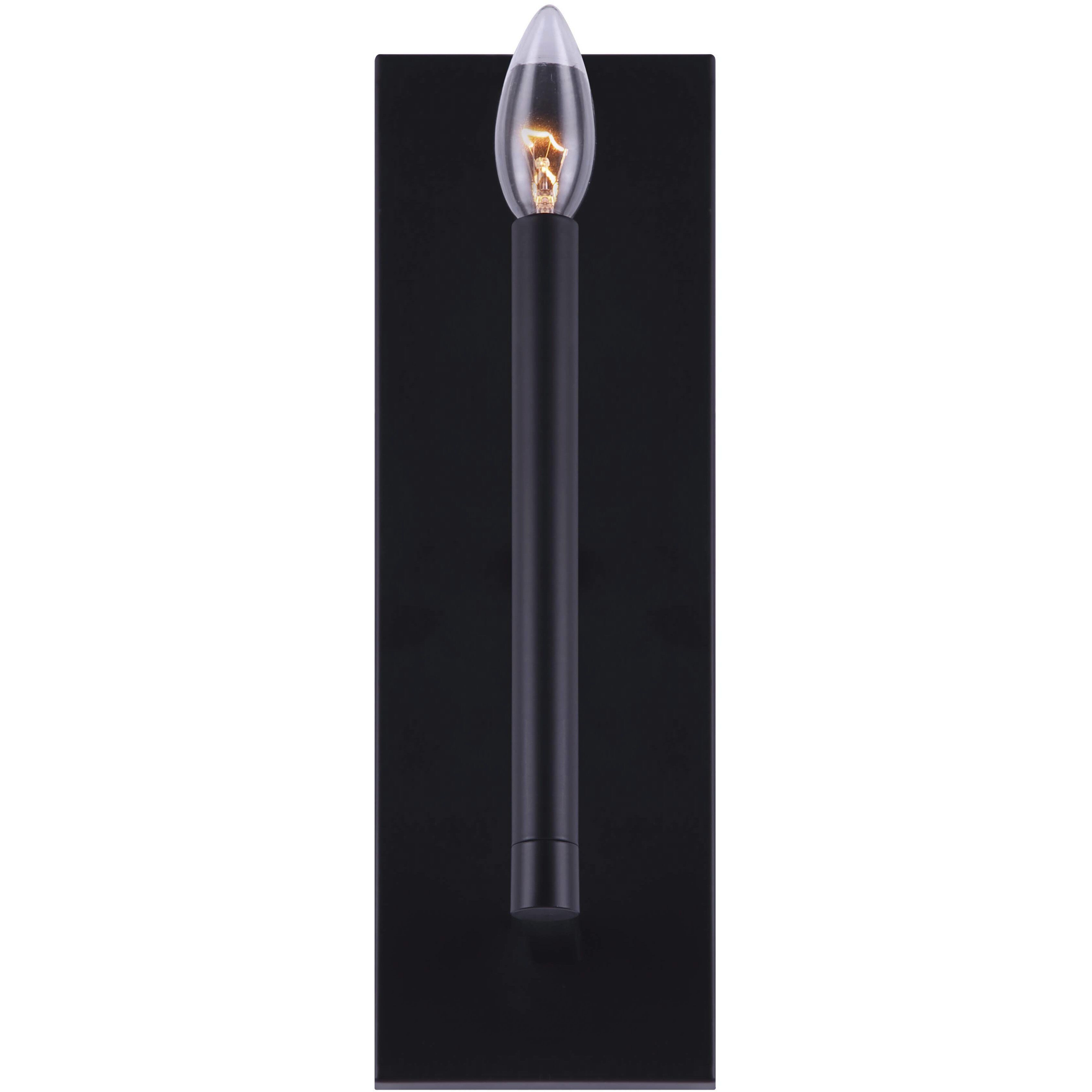 Madison 1 Light 4 inch Black Wall Light