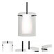Pahu 8 1 Light Black Stem Pendant Ceiling Light