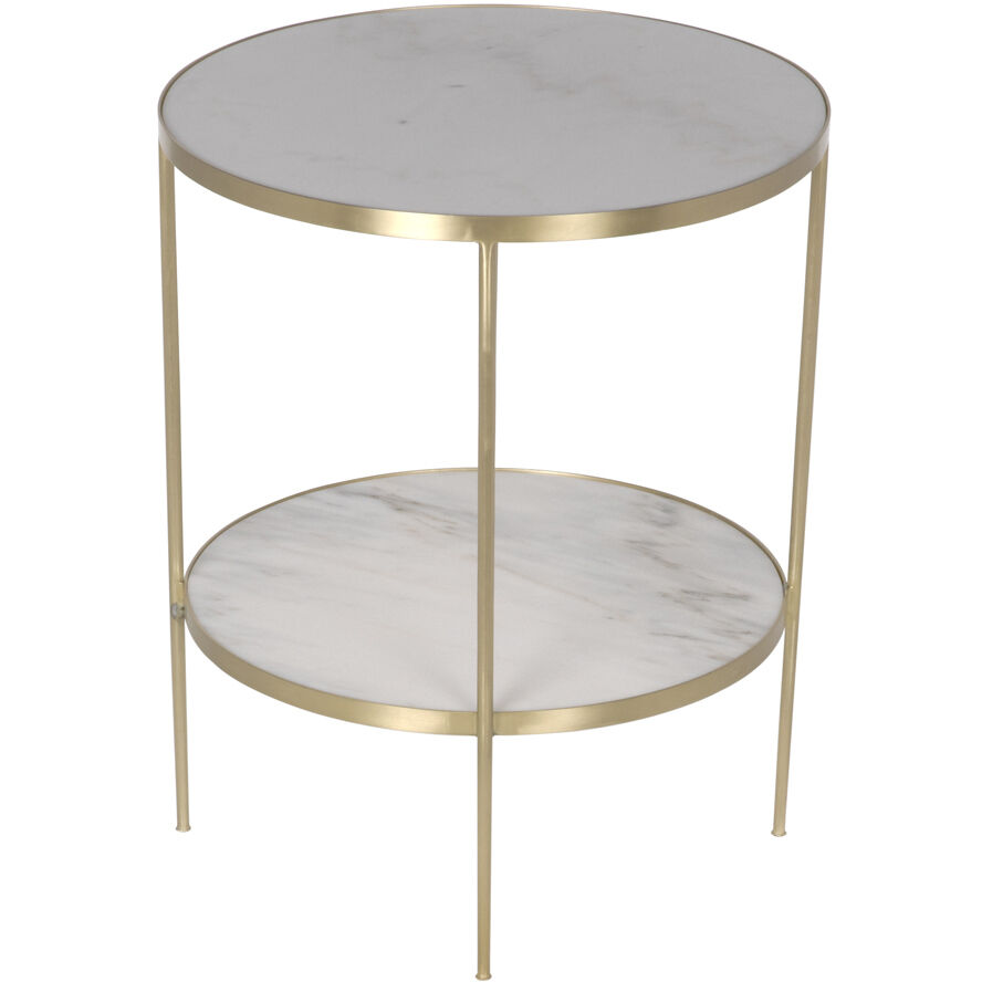 Rivoli 30 X 25 inch Antique Brass Side Table