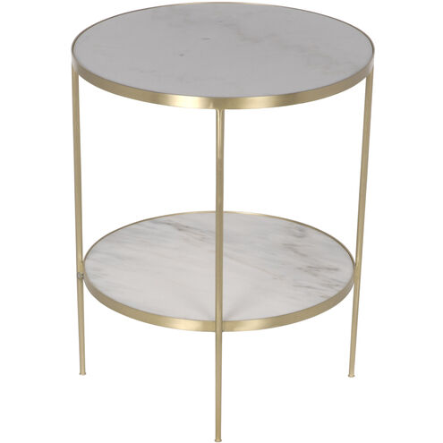 Rivoli 30 X 25 inch Antique Brass Side Table