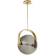Sean Lavin Fues Line-Voltage Pendant Ceiling Light in Transparent Smoke Glass