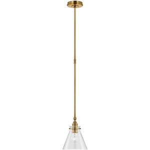 Chapman & Myers Parkington LED 7.25 inch Antique-Burnished Brass Pendant Ceiling Light
