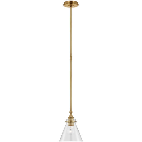 Chapman & Myers Parkington LED 7.25 inch Antique-Burnished Brass Pendant Ceiling Light