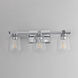 Cubos 3 Light 22.25 inch Polished Chrome Wall Sconce Wall Light