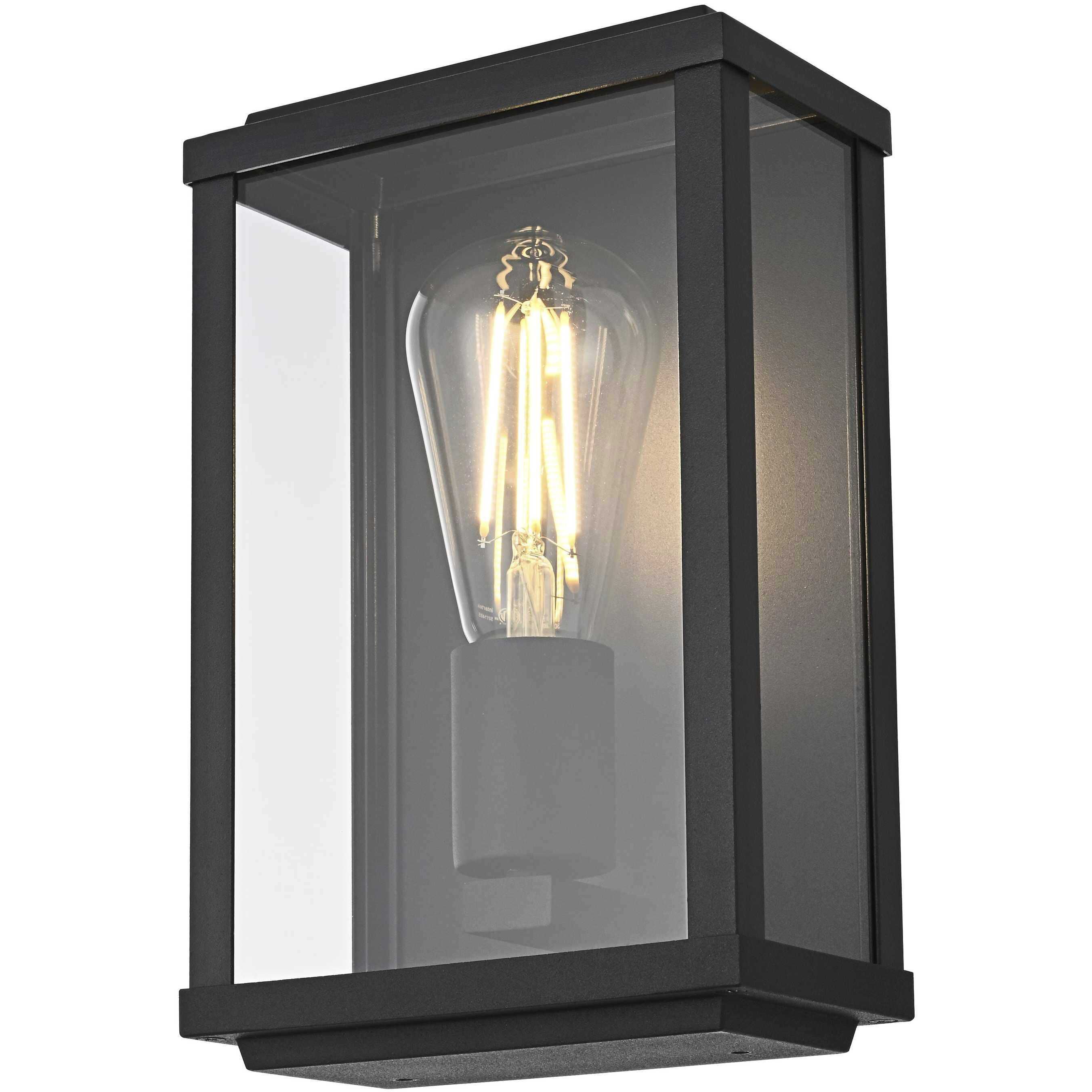 Santos 1 Light 10 inch Black Outdoor Wall Sconce