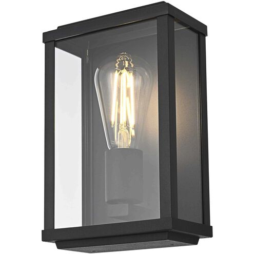 Santos 1 Light 10 inch Black Outdoor Wall Sconce