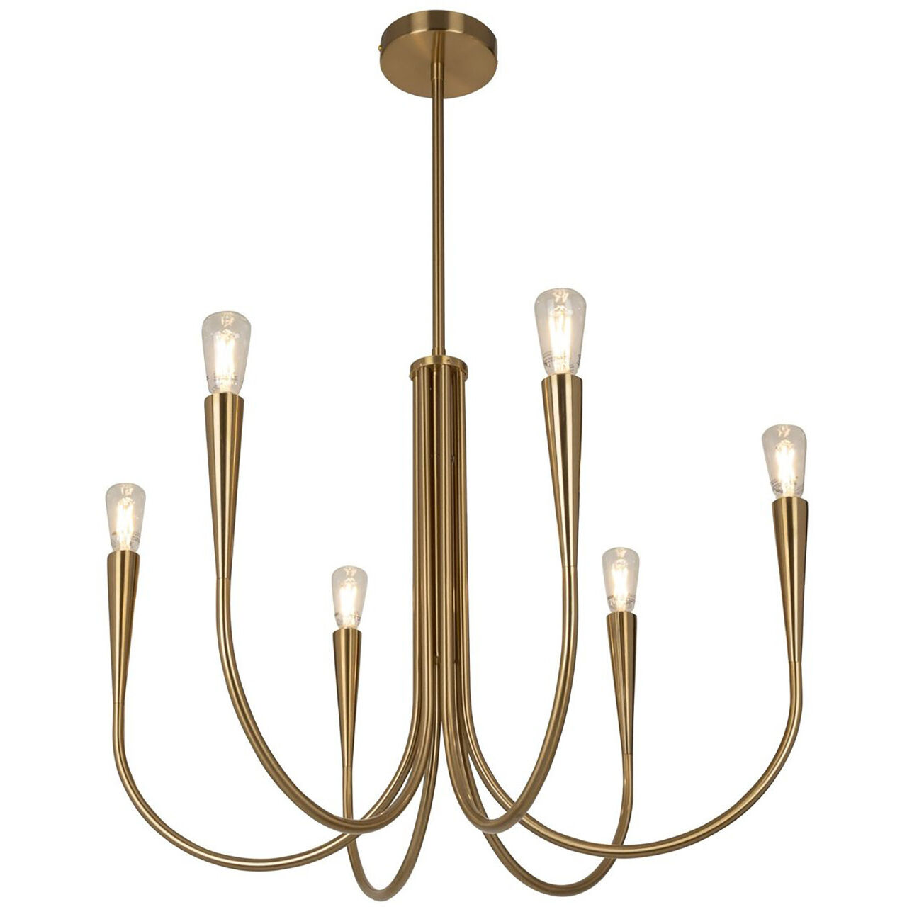 Bronte LED 24.5 inch Brass Chandelier Ceiling Light