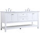 Metropolis 72 X 22 X 34 inch White Vanity Sink Set