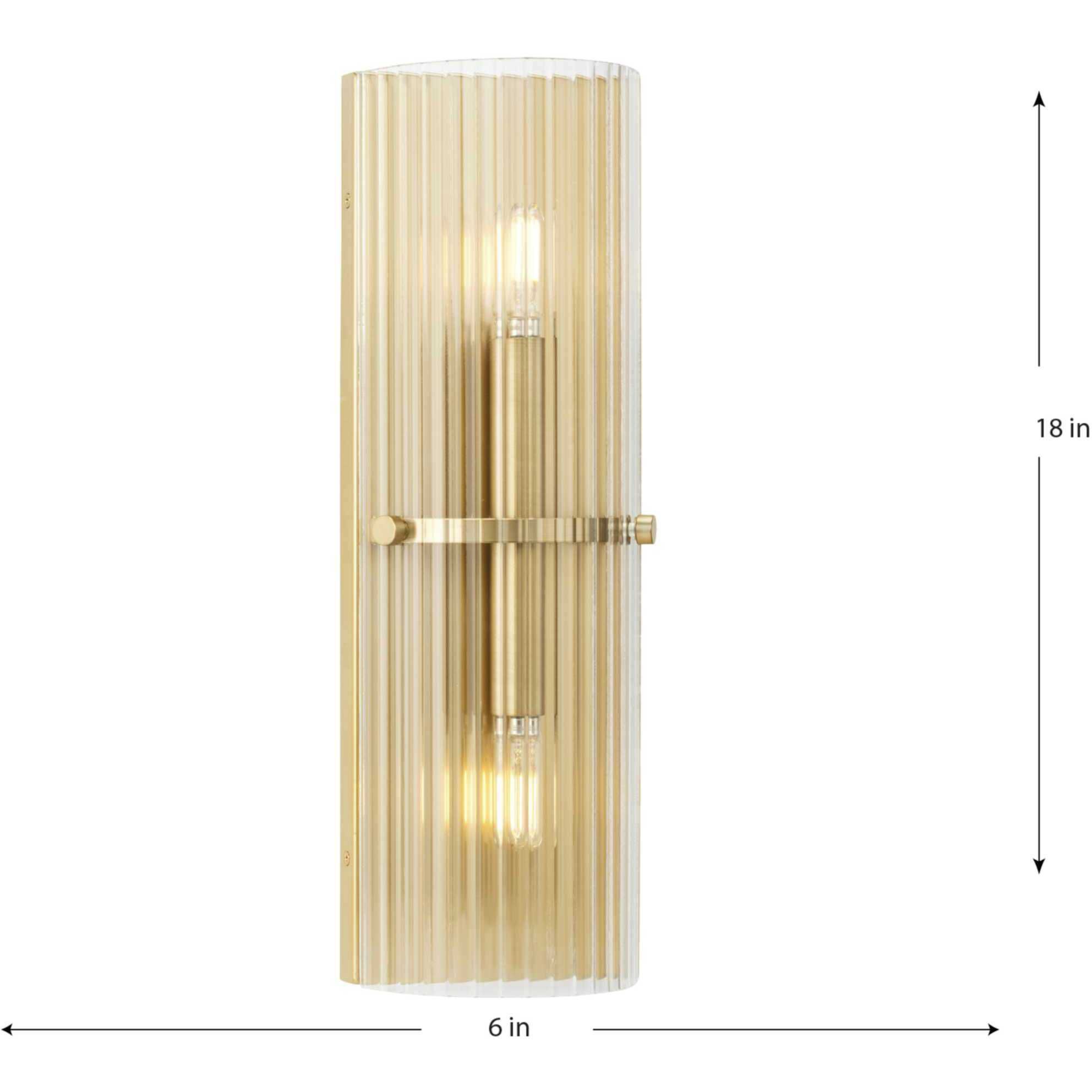 Seville 2 Light 3 inch Soft Gold ADA Wall Sconce Wall Light, Design Series