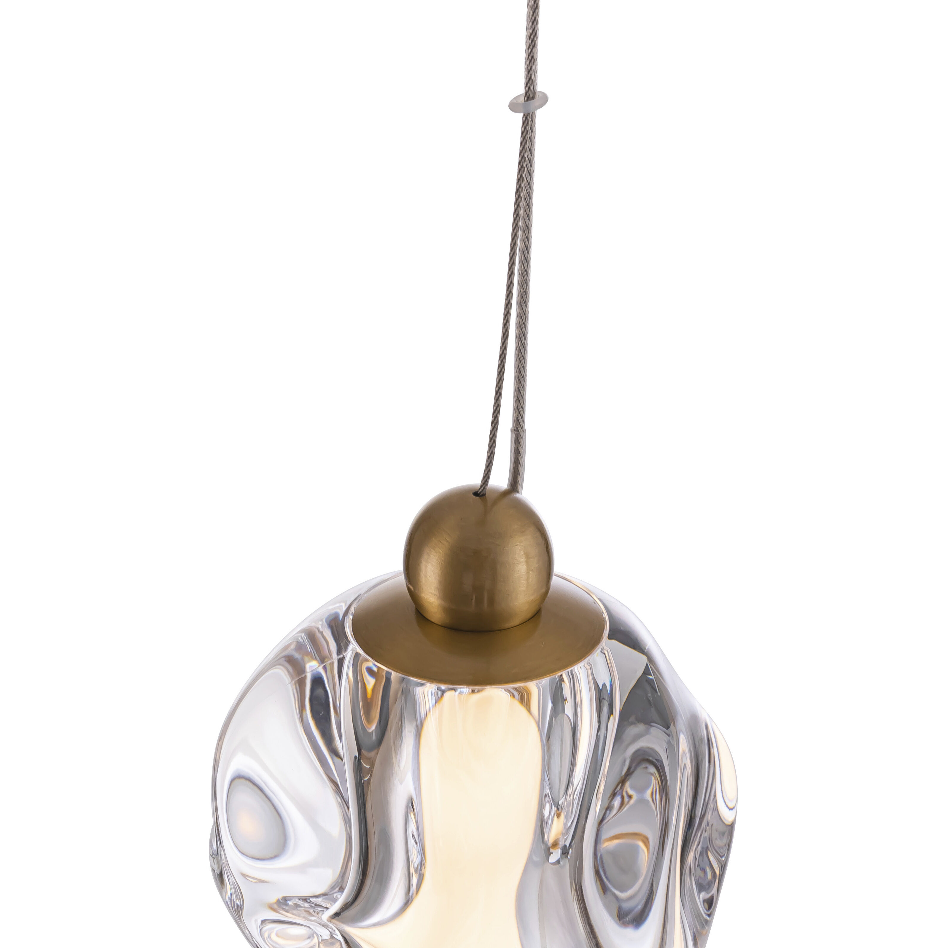 Jackie LED 6.3 inch Satin Brass Pendant Ceiling Light