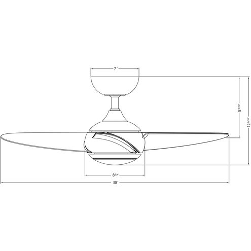 Loft 38 inch Matte White Downrod Ceiling Fans, Smart Fan