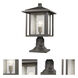 Aspen 1 Light 18.25 inch Oil Rubbed Bronze Outdoor Pier Mounted Fixture