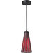 Lumino 1 Light 5 inch Inferno Red Mini Pendant Ceiling Light