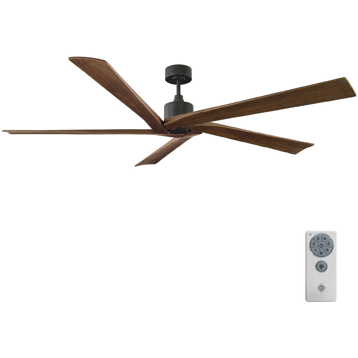 Aspen 70 inch Aged Pewter with Dark Walnut Blades Ceiling Fan