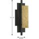 Lowery 1 Light Textured Black ADA Wall Sconce Wall Light, Design Series