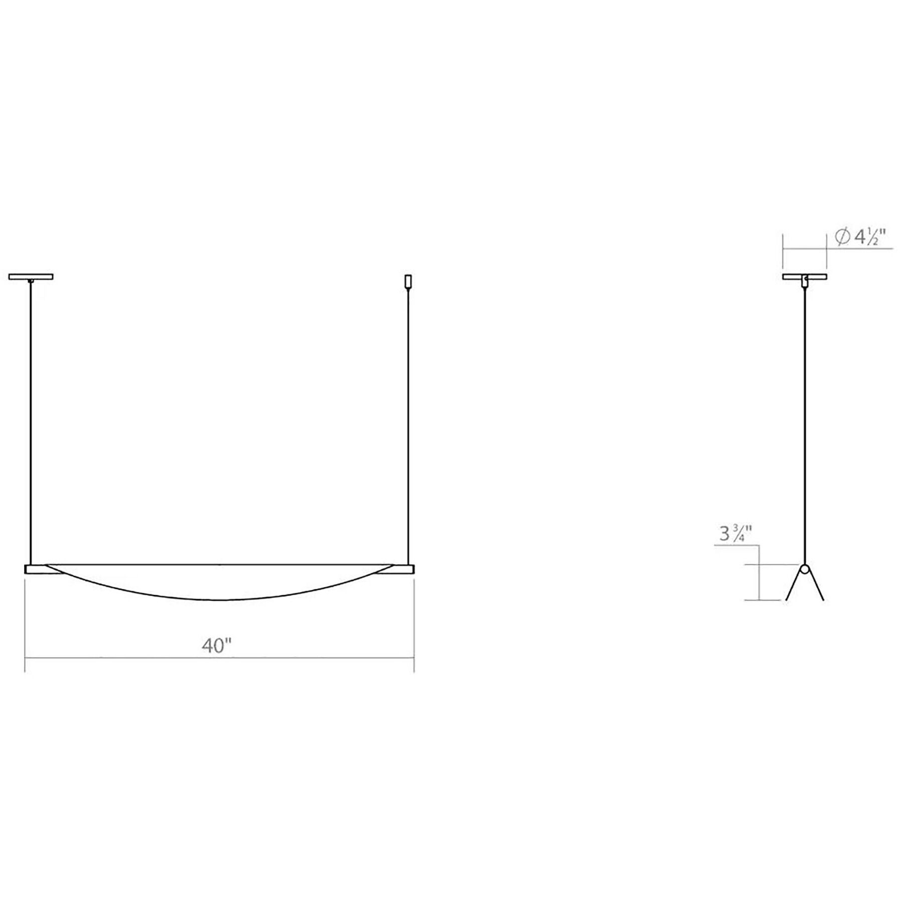 Tela LED 40 inch Dove Gray Pendant Ceiling Light