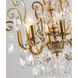 Canada 6 Light 16 inch Antique Brass Chandelier Ceiling Light, Gold Frame