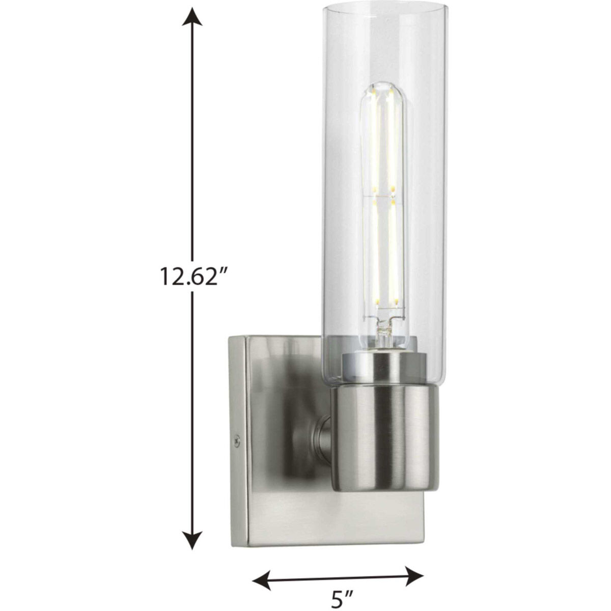 Clarion 1 Light 5 inch Brushed Nickel Bath Vanity Wall Light