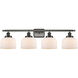 Ballston Large Bell LED 36 inch Oil Rubbed Bronze Bath Vanity Light Wall Light in Matte White Glass, Ballston