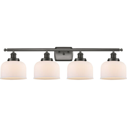 Ballston Large Bell LED 36 inch Oil Rubbed Bronze Bath Vanity Light Wall Light in Matte White Glass, Ballston